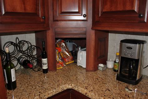 built in bread box cabinet